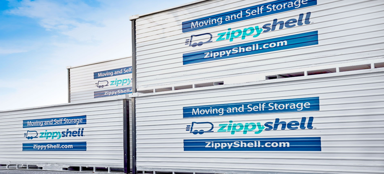 Zippy Shell Moving and Storage DMV's onsite storage containers. 