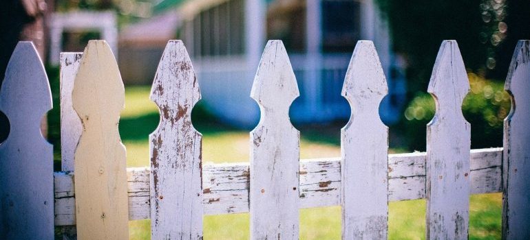 A white picket fence.