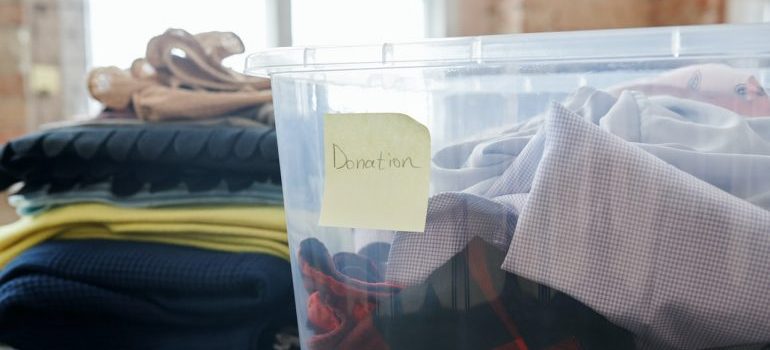 Donation box for old clothes