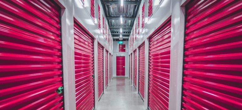 red storage units 