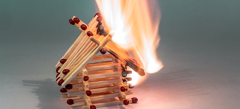 house of matches burning 